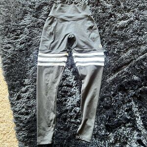 Bombshell black and white striped leggings size XS